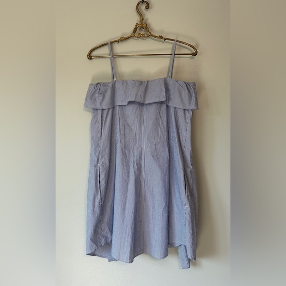 Fun Dolce Vita faux buttoned shirt dress- strapless or w/ removable straps - Picture 2 of 5